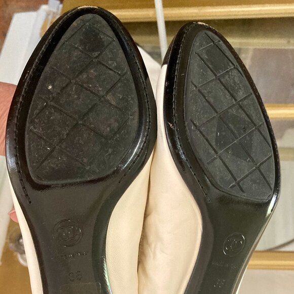 CHANEL fall 2006 runway thigh high boots stretch lambskin patent cap toe 38 - Picture 9 of 12